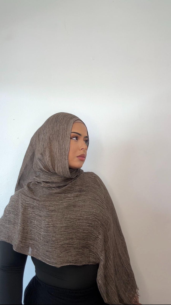 Mocha Crinkle Hijab set