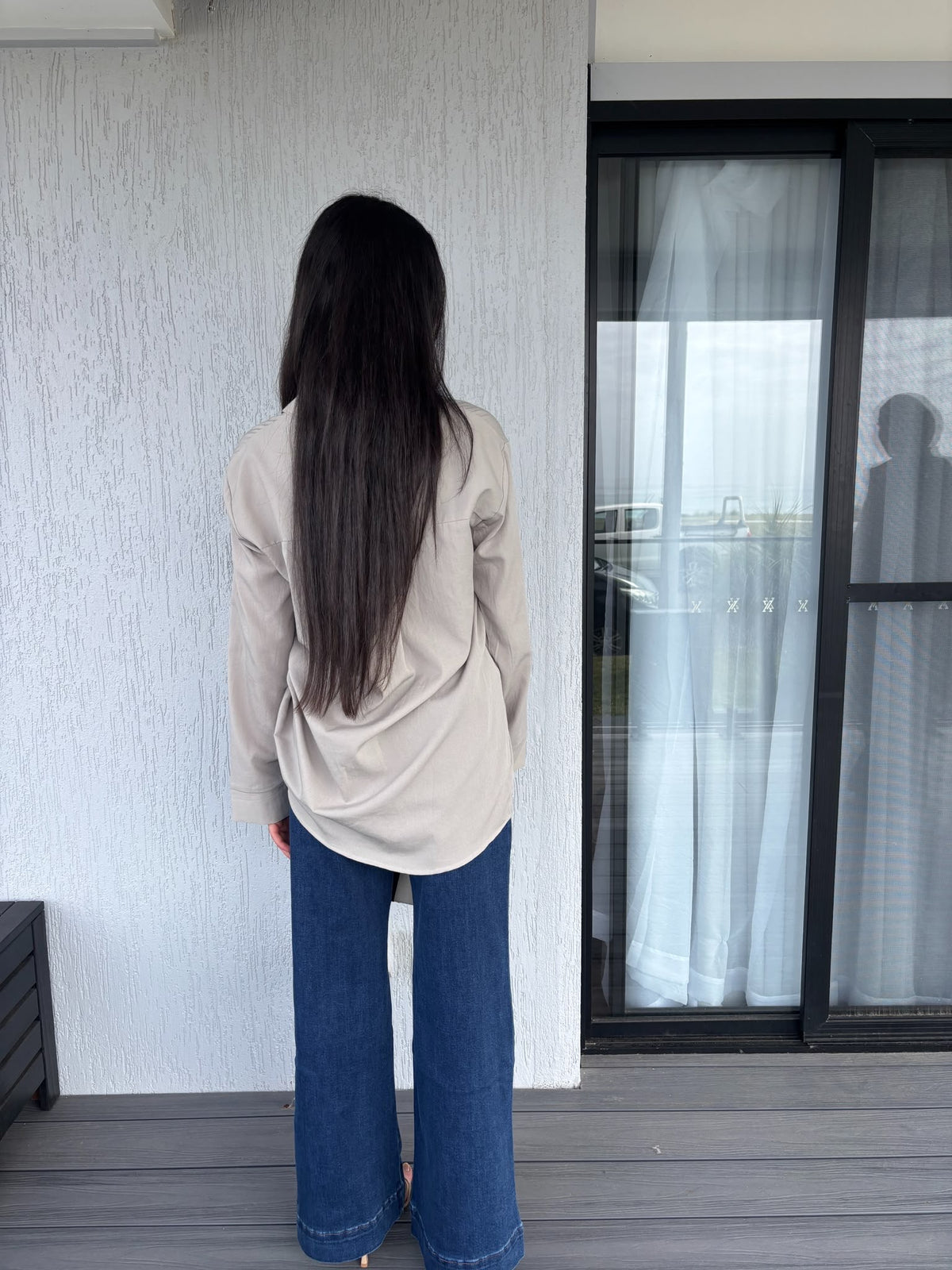 Stone button up shirt