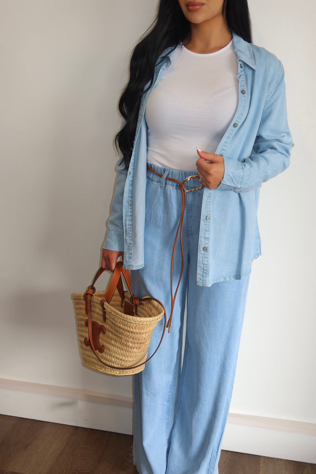 Denim two piece set