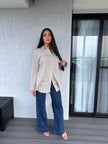 Stone button up shirt