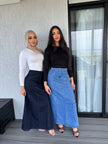 Sarah light denim skirt