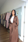 Marina silk set brown