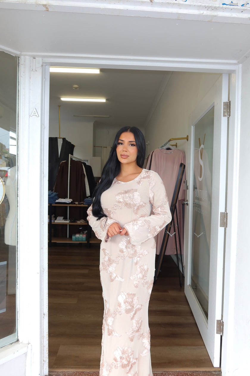 Blush floral dress