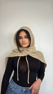 Nude knitted scarf