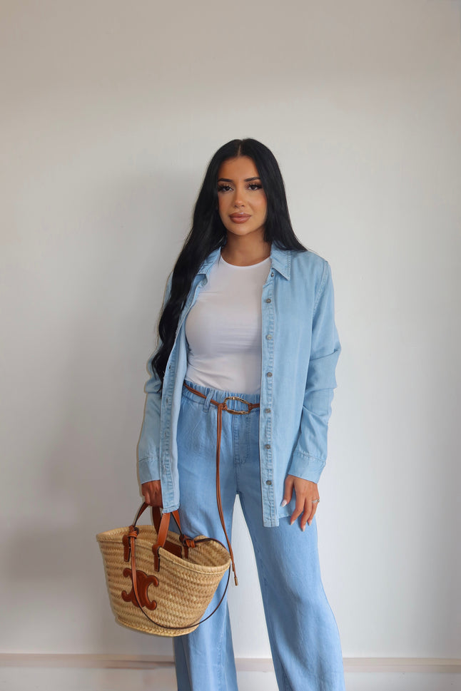 Denim two piece set