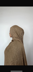Chestnut crinkle hijab set