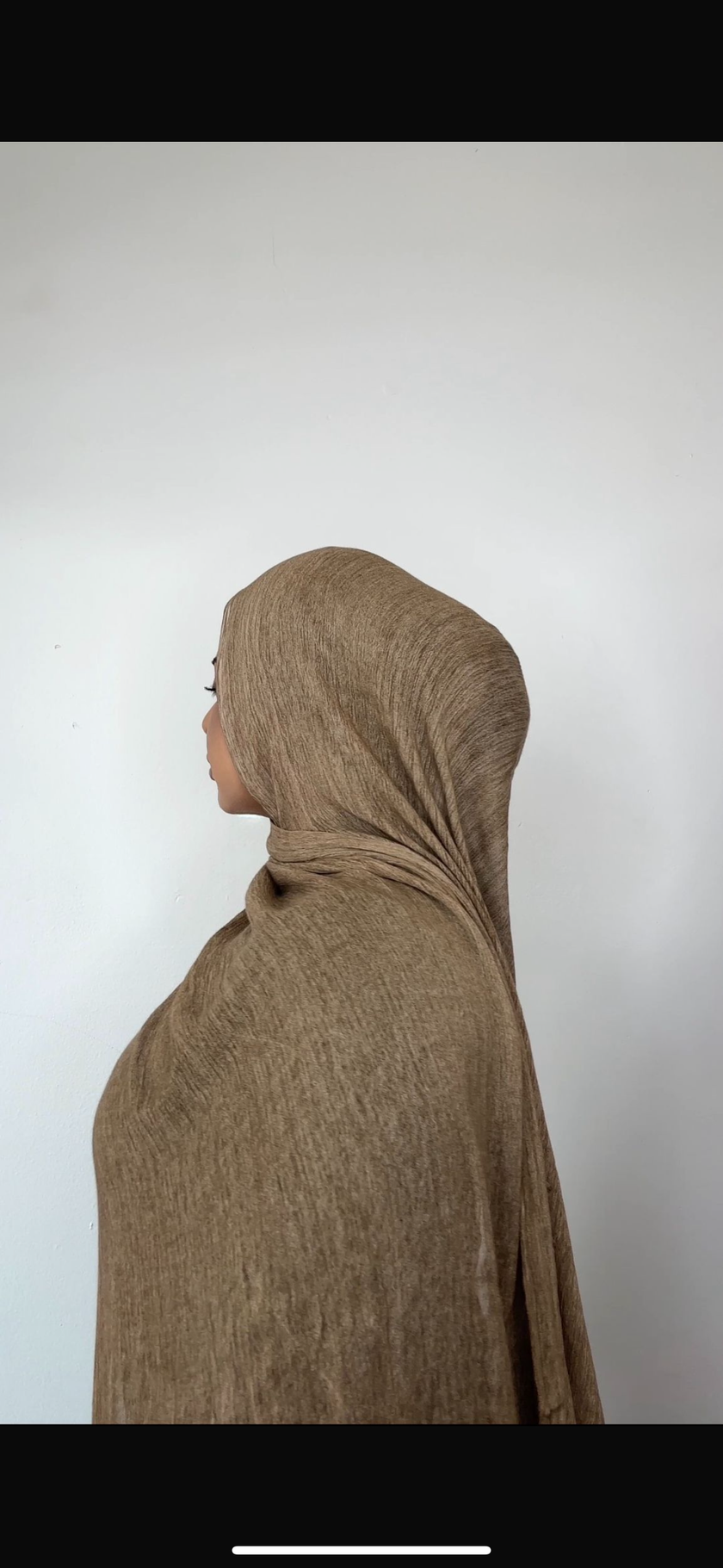 Chestnut crinkle hijab set