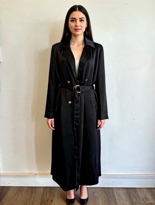 Satin trench