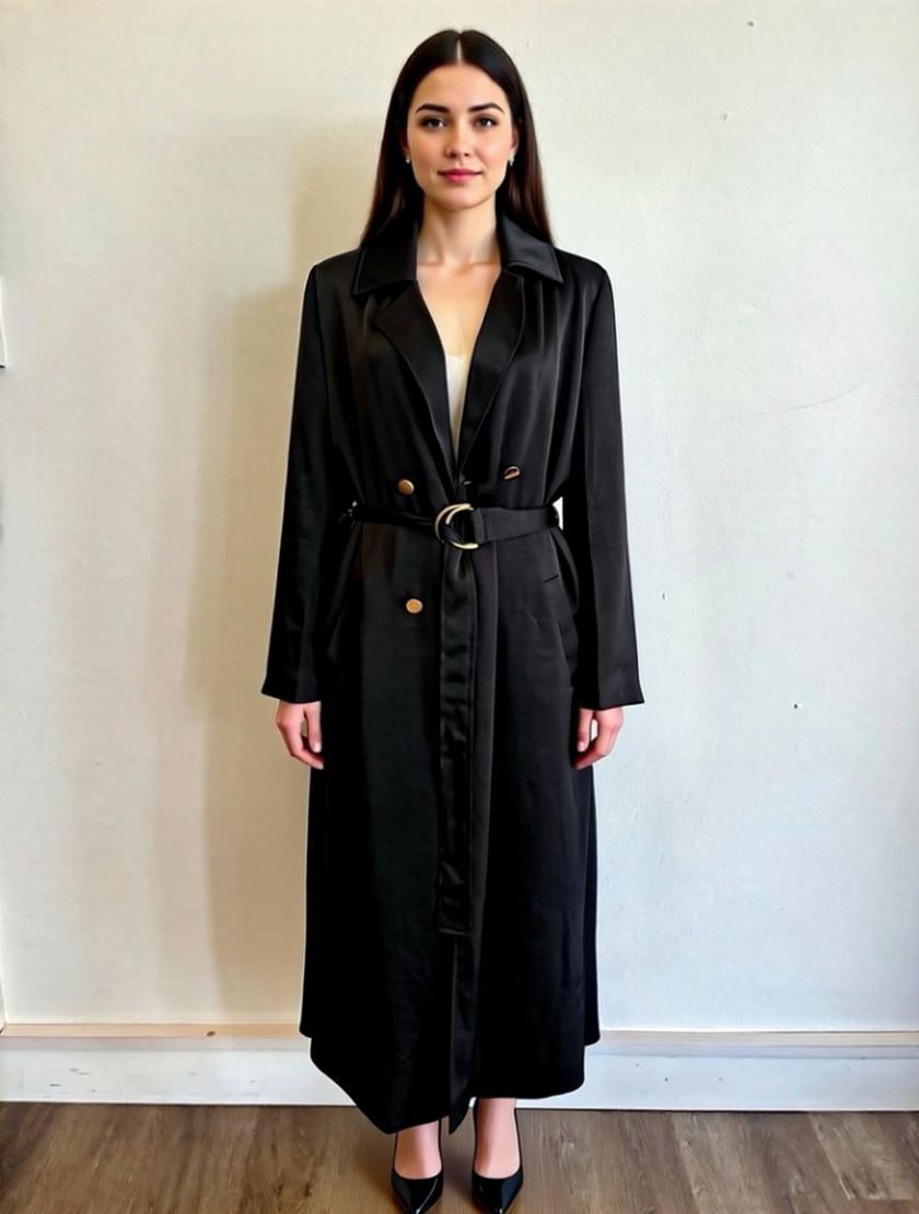Satin trench