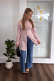 Blush button shirt