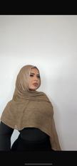 Chestnut crinkle hijab set
