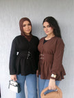 Amira blouse choc