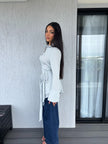 Baby blue knot shirt