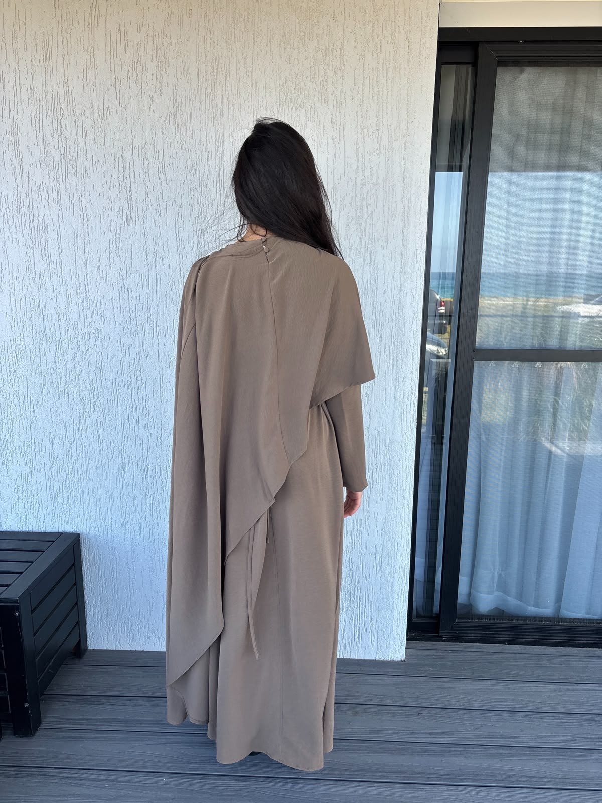 Mocha drape dress
