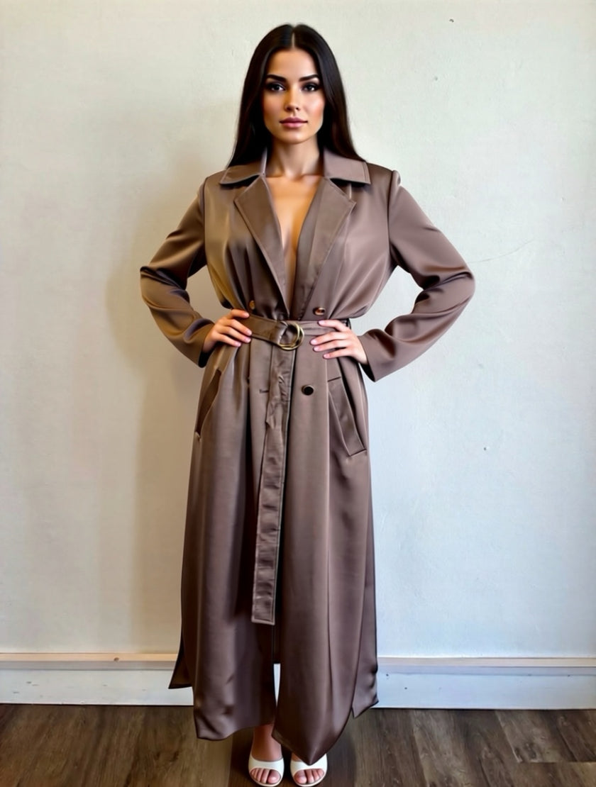 Satin trench