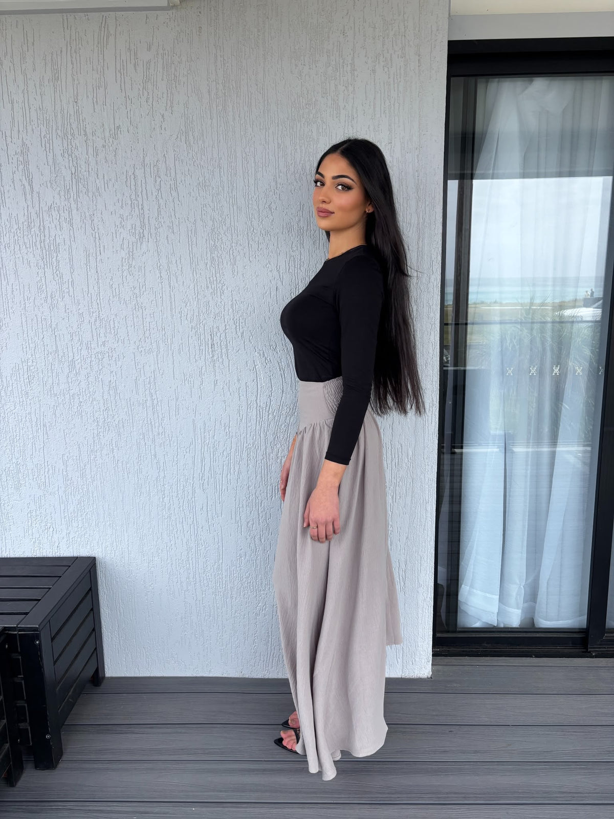 Stone waist skirt