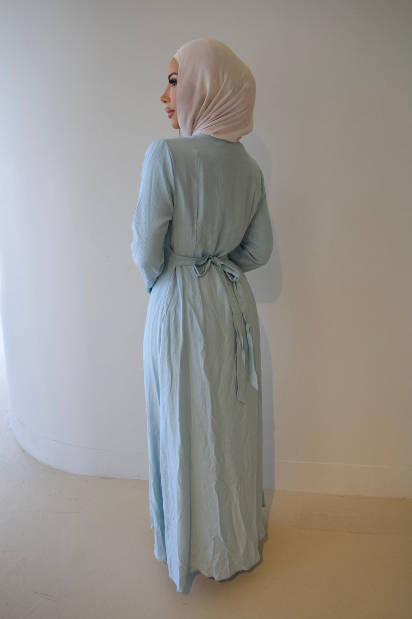 Baby Blue A-Line Dress