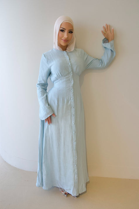 Baby Blue A-Line Dress