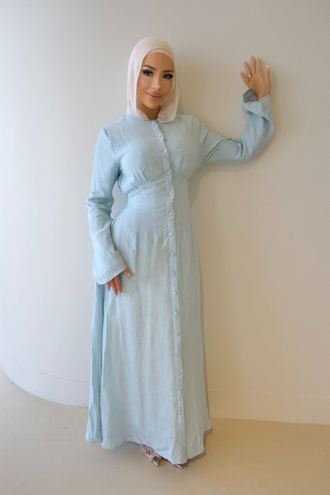 Baby Blue A-Line Dress