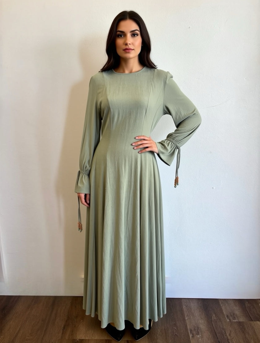 Sage flow maxi dress