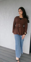 Amira blouse choc
