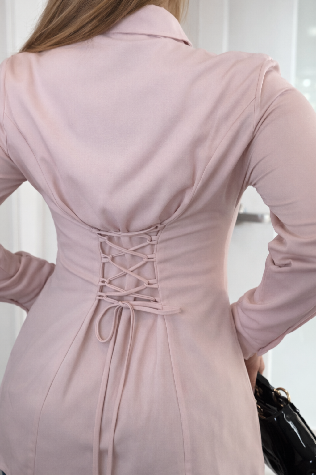 Blush button shirt