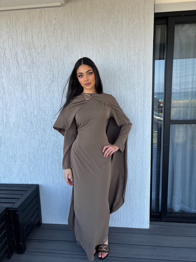 Mocha drape dress
