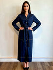 Denim button front maxi