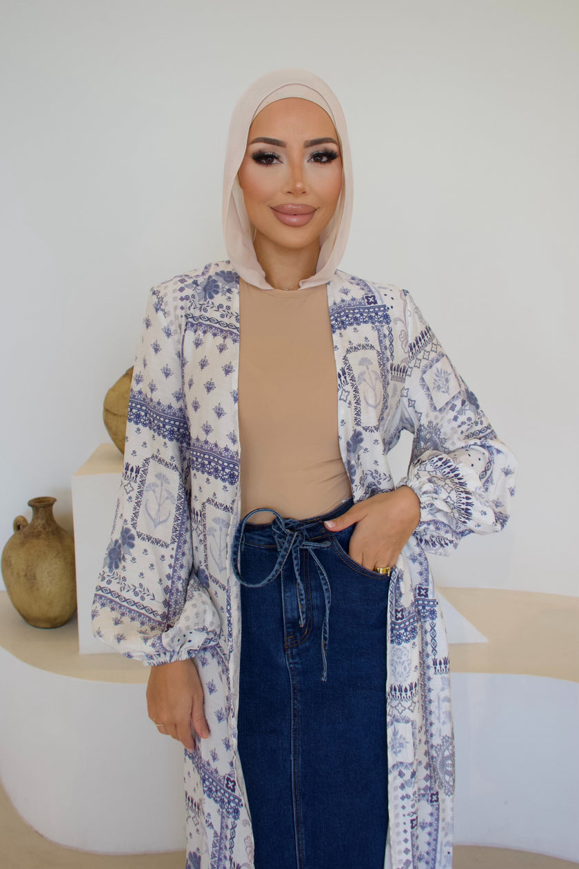 Luxe Denim Skirt - Dark Blue