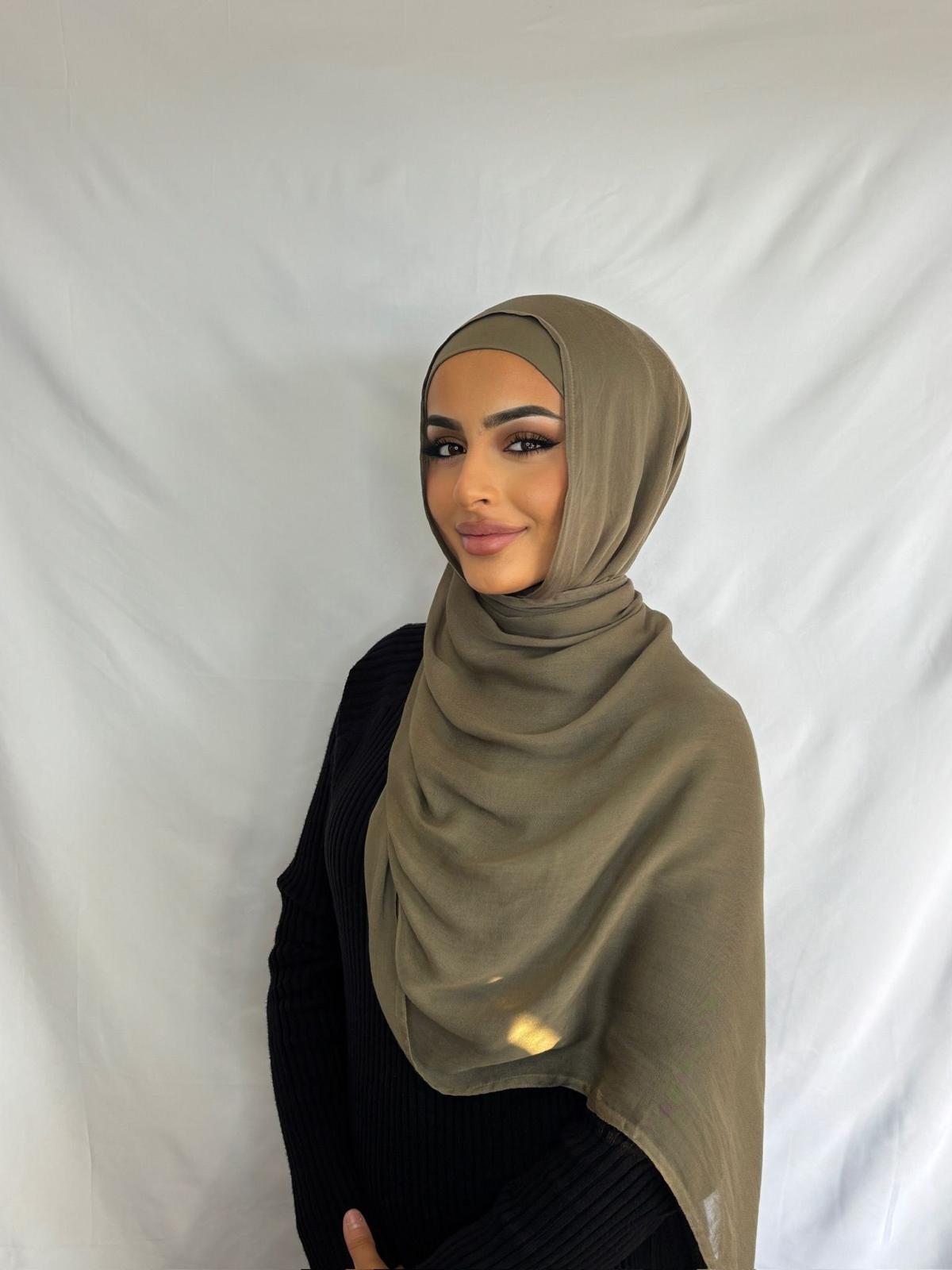 Olive Modal Hijab Set