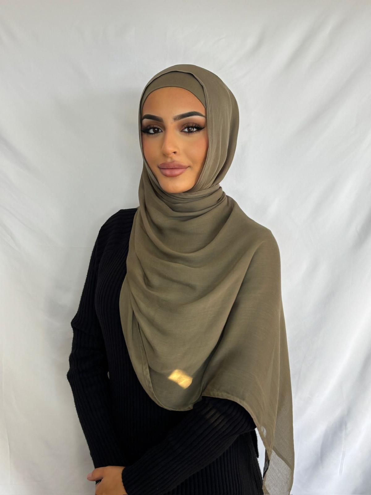 Olive Modal Hijab Set